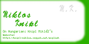 miklos knipl business card